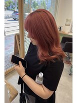 オリビアヘアー(OLIVIA HAIR)&nbsp;初ブリーチで叶えるコーラルピンク♪