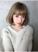 『ｊｕｐｉｔｅｒつくば』外国人風カラーやわらか・ぱっつんボブ
