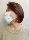 ボブ×インナーカラー