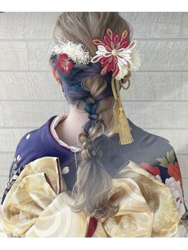 きものサロンティファニー 振袖　袴ヘア