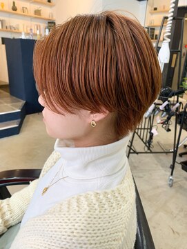 イースエモーション(ease et motion) 【天神 今泉 大名】ハンサムショート　オレンジベージュ