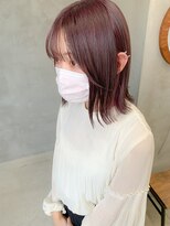 テトヘアー(teto hair) 外ハネボブ、ラベンダーカラー、パープル、ブリーチカラー