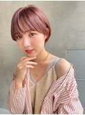 表参道roijir  小顔コンパクトショート×ピンクアッシュ