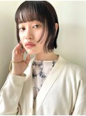 【表参道sheta/中澤】ミニボブマッシュショートカーキグレージュ