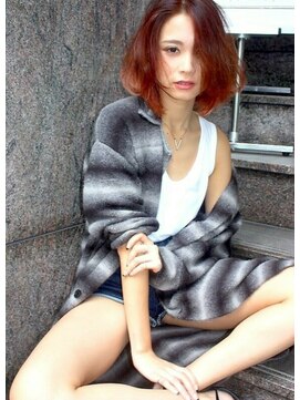 ボタニウムドットハイクバイアールサロン(BOTANIUM.Hk by Rr SALON) 【BOTANIUM.Hk by RrSALON】ガーリーレッドボブ