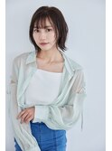 《東住吉区/デザインカラー》ボブレイヤー×グレージュ