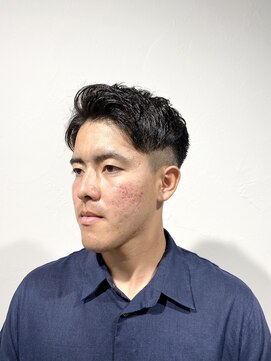 レンゲン(LENGEN) 束感刈り上げビジネス七三ツーブロックアップバング１０４８