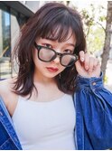 【NORA UMEDA 高木】ココアブラウン　ミディアムレイヤー