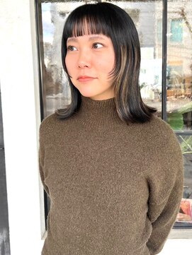 モク 京都北白川店(MOK) 【レイヤーボブ】毛先のブリーチをいかして