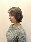 ショートボブ×ミルクティーベージュ20代30代40代