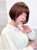 【Say.福岡】丸みショートボブ×ぱっつん前髪×ベビーピンク