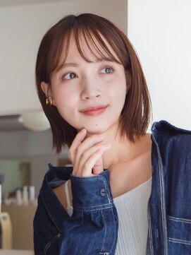 ガーデンヨコハマエスト(GARDEN YOKOHAMA est) 大人ボブ　外ハネ　ストレート　シアーカラー　セミディ