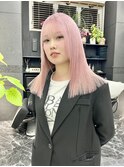 韓国風《ペールピンク》ハイトーン/ケアブリーチ/ダブルカラー