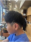 キッズカットmen'sツーブロック刈り上げアップバング札幌幼児