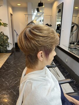 ハイローズ(Hi‐Rose) ブリーチ無し/アッシュカラーハンサムショートウルフ