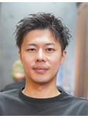ビジネスショートメンズマッシュツイストパーマツーブロック