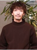 スパイラルパーマ マッシュパーマ ブラウン ハイライトカラー