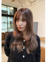 カシェル(cashel) ブリーチなしダブルカラーで暖色ベージュ