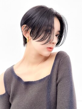 オーバーヘアー 長岡京店(over hair) 【over hair】ハンサムショート×美シルエット×暗髪カラー