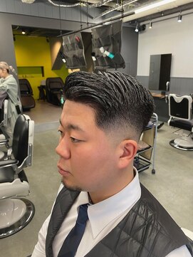クフィア メンズヘアー カンポ 天王寺店(CUFFIA MEN'SHAIR CAMPO) ブルーブラックツーブロック フェードカット短髪