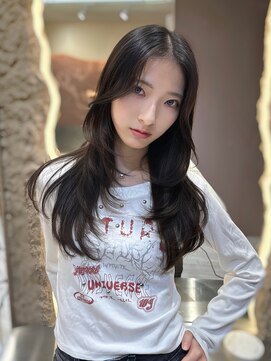 ロンドガーネット 池袋(Lond garnet) ミニウルフチェリーブラウンブリーチなしレイヤー韓国前髪/池袋