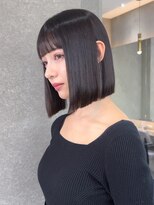 ロンド 表参道店(Lond)&nbsp;くびれヘア/アプリコットオレンジ/ボブ/髪質改善/縮毛矯正