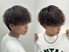 メンズカット＋各種パーマ＋ワンカラー[天神赤坂/メンズパーマ/眉毛/メンズ]