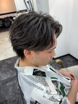 ブルーオーシャン 佐賀店(Blue Ocean) スパイキーショートパーマツイストスパイラルパーマビジネスヘア