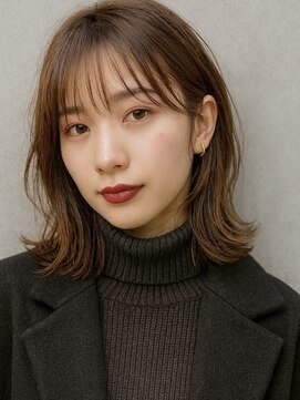 ウィールール 手稲店(WE RULE) ミディアムレイヤー/外はねミディアム/髪質改善/グレージュ