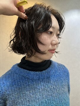 ナウアズ(now as.) ほわほわニュアンスボブパーマ【mayu】【now as.明石】