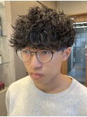 調布波巻きスパイラルパーマツイストスパイラルパーマ刈り上げ
