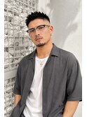 大人ツーブロックフェードアップバング