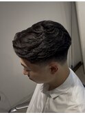 ラフカール　毛流れセンターパート　リバースセンターパート