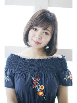 ゴッドハンド 横浜店 透け感カラーのクールボブ◎30代40代50代60代