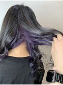 ブリーチ1回！ラベンダーパープルインナーカラー【池袋/大村】＊