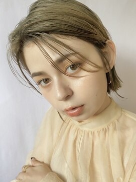 パーク(PARK) 【PARK】オリーブベージュ×セミウェットボブ