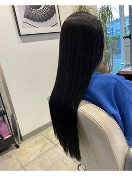 レシェル 桑名店(RECIEL) 重ためロング×暗めカーキアッシュ