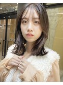 大人可愛い グレージュカラー シルキーベージュ  顔周り