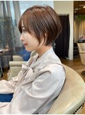 白髪ぼかしハイライト/絶壁解消/ひし形大人ショートボブ/聖