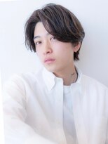 メゾンバイハバナ(maison by HAVANA)&nbsp;メンズ波巻きセンターパートハイライトツーブロックマッシュ