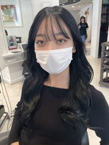 エアー 青山(AIR)&nbsp;中韓ミックス/レイヤーカット/アッシュブラック