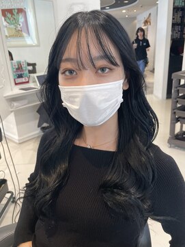 エアー 青山(AIR) 中韓ミックス/レイヤーカット/アッシュブラック