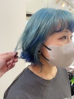エンドカラー/水色→青/全体ダブルカラー＋デザイン部オンカラー