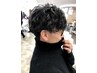 メンズカット+パーマ（ナチュラル、ニュアンス、リバース等）（眉カット￥550 