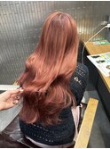#レッドカラー#ロングヘア#赤髪#エクステ
