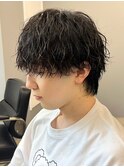 マッシュスパイラルパーマツイストスパイラル波巻きメンズ