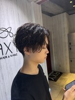 緩め波巻きパーマメンズマッシュツイストスパイラルウルフ新宿