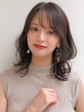 エトラ 渋谷店(etora) 前髪 ウェーブミディアム メルティーカラー 似合わせカット"