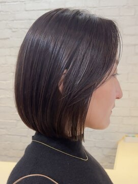 ソワネ 表参道(soigne) 表参道白髪ぼかしハイライトミディアムボブショートボブ40代50代