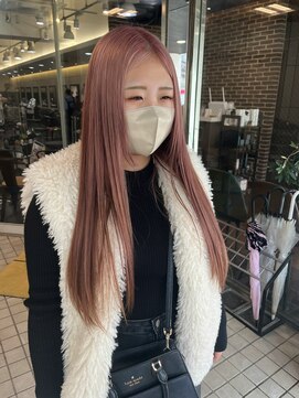 ヘアーアンドメイク ビス(HAIR&MAKE bis) くすみピンクベージュ/ピンクカラー【黒田あさみ】